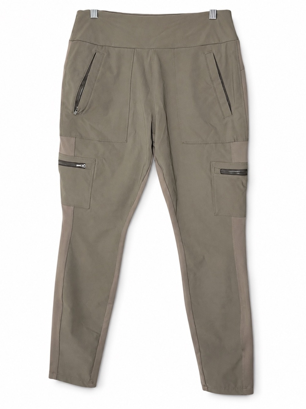 Athleta Headlands Hybrid Cargo Tight Pants Peat Taupe Size 10 #353474